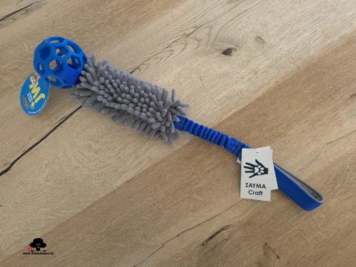 Mop bungee M with JW Pet Hol-EE Roller S blue